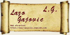 Lazo Gajović vizit kartica
